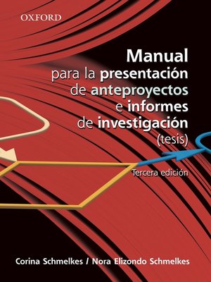 cover image of Manual para la presentación de anteproyectos e informes de investigación